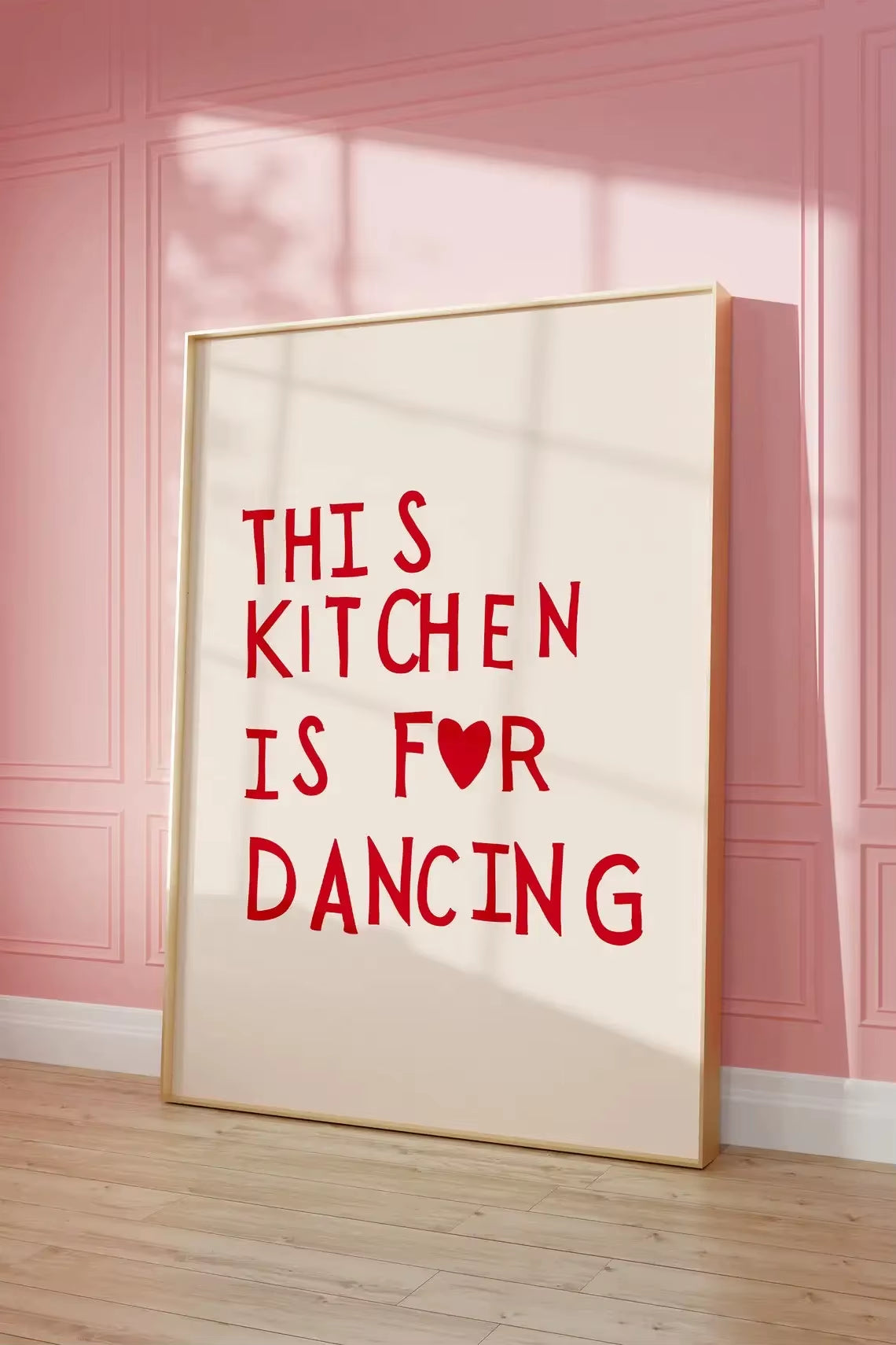 Minimalist Heart Red Quote Poster Prints Aesthetic Kitchen Cute Cooking Wall Art Picture Nordic Canvas Painting Restaurant Decor
