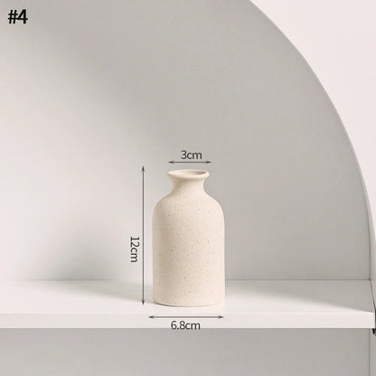 INS Ceramic Vase White Flower Pot Nordic Decorative Vase Dry Flower Vases for Home Living Room Desktop Decor Ваза Для Цветов