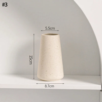 INS Ceramic Vase White Flower Pot Nordic Decorative Vase Dry Flower Vases for Home Living Room Desktop Decor Ваза Для Цветов