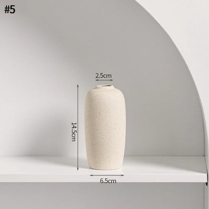 INS Ceramic Vase White Flower Pot Nordic Decorative Vase Dry Flower Vases for Home Living Room Desktop Decor Ваза Для Цветов